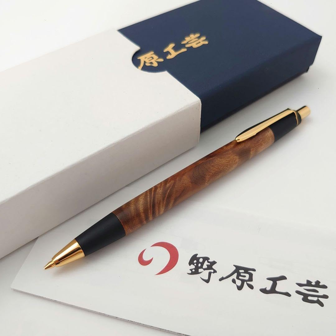 野原工芸／固定式口金マーブルウッド シャープペンシル（旧型